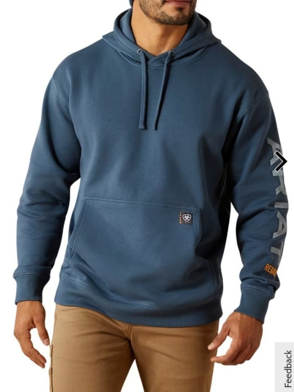 Ariat Slate Blue Hooded Pullover Sweatshirt